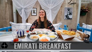 DUBAI Food  EMIRATI Breakfast and CAMEL Milk Ice Cream  Arabian Tea House [upl. by Tierney]