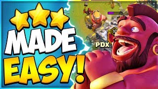 Easy Hog Rider Attack Strategy How to Not Suck with Hogs at TH9 in Clash of Clans [upl. by Nana]