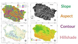 Slope Aspect Contour  Hillshade Map in ArcGIS [upl. by Roldan705]