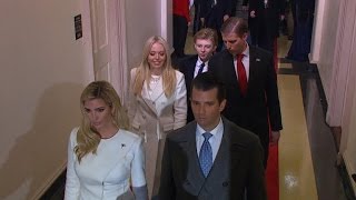 Trump children arrive at swearingin ceremony [upl. by Dagall]