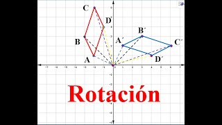 Rotación Geométrica Con regla y transportador [upl. by Enneicul]