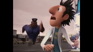 Officer Earl running Sonic mode MEME  Cloudy with a chance of Meatballs 2009 [upl. by Aicilegna]