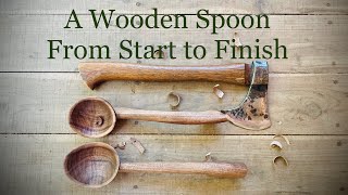 How to Carve a Wooden Spoon by Hand [upl. by Hakceber]