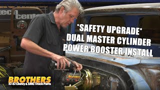 Chevy amp GMC Truck Dual Master CylinderPower Brake Booster UPGRADE Install with Lines Explained [upl. by Angy]