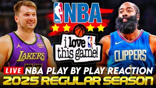 🔴LAKERS vs LA CLIPPERS │ 2025 NBA Basketball Game PlayByPlay Reaction amp Scoreboard [upl. by Nerrad426]