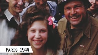 Paris  Liberation in August 1944 in color and HD [upl. by Egrog663]