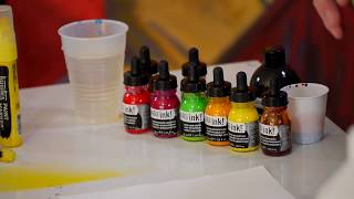 Liquitex Professional Acrylic Ink Demo by Jimmy Leslie  Jerrys Artarama [upl. by Ledah]