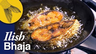 Ilish Maachh Bhaja—Hilsa Fish Fried in Mustard Oil—Bengali Fried Fish Recipe [upl. by Septima462]