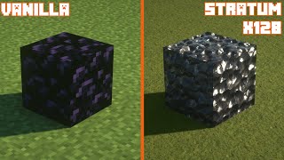 Vanilla vs Stratum x128  Texture Comparison [upl. by Zora]