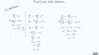 Matematik 1b och 1c Ekvationer med nämnare [upl. by Ylrac142]