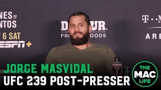 UFC 239 PostFight Press Conference Jorge Masvidal talks record fast KO over Ben Askren [upl. by Noivad971]