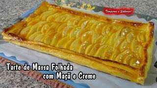 Tarte de Massa Folhada com Maçã e Creme [upl. by Jamaal316]