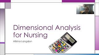 Dimensional Analysis for Nursing [upl. by Sheedy]