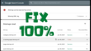 Fix e landing page sitemap xml error in Google Search Console wordpress English Video [upl. by Nance]