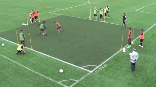 1vs1 Dribbling Soccer Drill  Attacking amp Defending Exercises [upl. by Azeria]