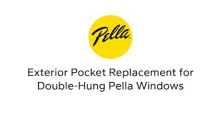 Window Installation Proper Exterior Pocket Replacement for DoubleHung Pella® Windows [upl. by Yecam]