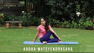 How to do Ardha Matsyendrasana  Sitting Half Spinal Twist [upl. by Ahseekal]