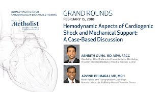 Hemodynamic Aspects of Cardiogenic Shock CaseBased Discussion GUHA MD BHIMARAJ MD  Feb 15 2018 [upl. by Renate617]