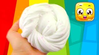 Easy Fluffy Slime Recipe Without Shaving Cream Slime Making Tutorial DIY No Detergent [upl. by Annaujat]