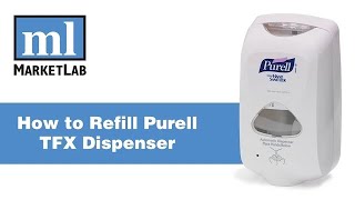 Marketlab Demonstrates How to Refill the Purell TFX Dispenser [upl. by Kerrie547]