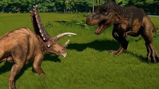 Pentaceratops vs TRex Indominus Rex Indoraptor Spinoraptor Spinosaurus Giganotosaurus amp Carcha [upl. by Resiak]