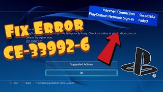 How To Fix PS4 Error CE339926  Cant Sign Into Playstation Network [upl. by Veronica629]