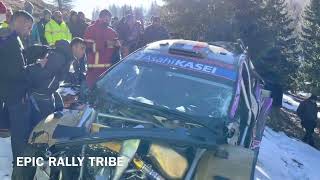 WRC Rally MonteCarlo 2022 Crash Fourmaux  Coria SS3 [upl. by Eric]