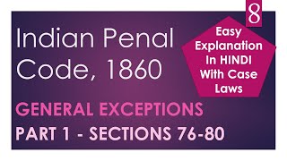 General Defenses  Sections 7680  Indian Penal Code [upl. by Knipe]