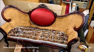 Antique Victorian Couch Upholstery [upl. by Romina]