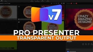 ProPresenter 7  Transparent Output Alpha Chroma Key Training [upl. by Zimmermann]