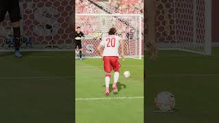 Poulsen Penalty Kick vs Bounou [upl. by Esenaj]