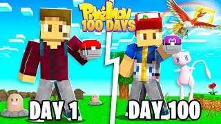 I SPENT 100 DAYS IN MINECRAFT PIXELMON Pokemon In Minecraft [upl. by Barna]