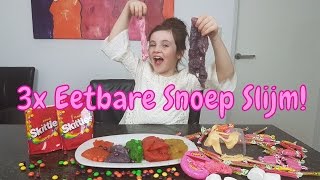 DIY  3 Soorten Eetbare Snoep Slijm  Bibi Nederlands [upl. by Tenn]