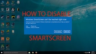 How To Disable Smartscreen in Windows 10 [upl. by Nibbs6]