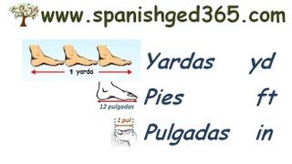 Yarda pies y pulgadas  GED en Español [upl. by Lesh]