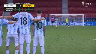 Argentina vs Colombia  Penalty kick 32 Semifinal 2021 [upl. by Nomolas]