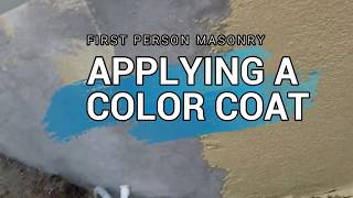 First Person Masonry  Stucco Color Coat [upl. by Atterahs]