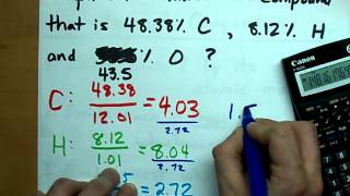 Find the Empirical Formula Given Percents [upl. by Notyep370]