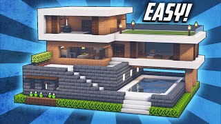 Minecraft How To Build A Large Modern House Tutorial 38 [upl. by Neltiak]