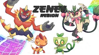 Full Fakedex  Zenev Fakemon Region Gen 9 New Future Pokemon [upl. by Bluhm501]