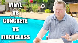 Vinyl Vs Concrete Vs Fiberglass Pools  Albert Group Pools amp Patios [upl. by Beverle]