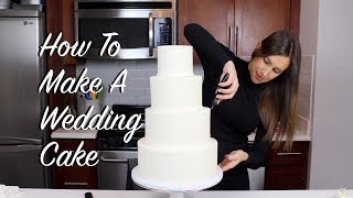 How To Make A Wedding Cake At Home  CHELSWEETS [upl. by Alad770]