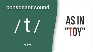 Consonant Sound  t  as in quottoyquot – American English Pronunciation [upl. by Peppel]