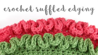 How to Crochet Ruffled Edging [upl. by Yderf858]