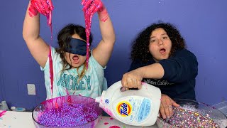 Mary CHEATED Blindfolded Slime Challenge [upl. by Furgeson]