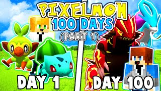 We Spent 100 Days In Minecraft Pixelmon Duo Pokemon In Minecraft [upl. by Ardnossac]