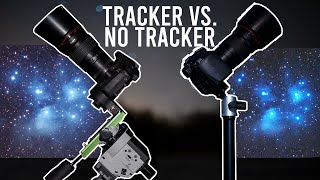 Tracker vs No Tracker for ASTROPHOTOGRAPHY Shooting the Pleiades [upl. by Yecac]