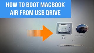 HOW TO BOOT MACBOOK AIR FROM USB DRIVE [upl. by Rouvin120]