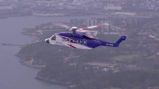 Bristow Group Flies a Sikorsky S92® Helicopter Over the North Sea [upl. by Nakhsa]