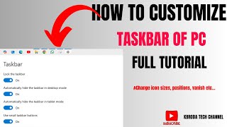 How To Customize Taskbar On Windows 10 11 PC [upl. by Eeznyl]